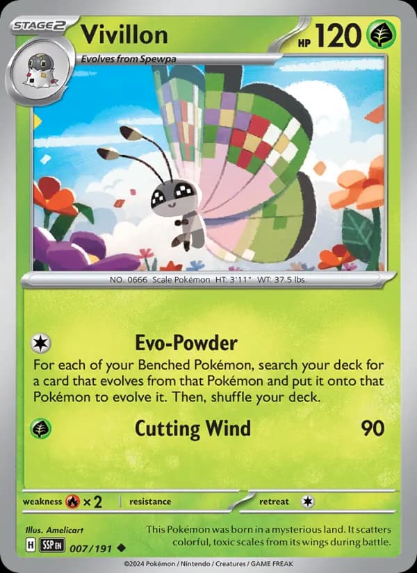 Vivillon 007/191, Surging Sparks