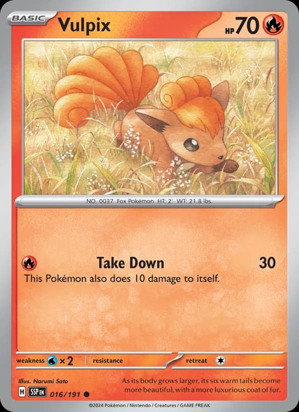 Vulpix 016/191, Surging Sparks