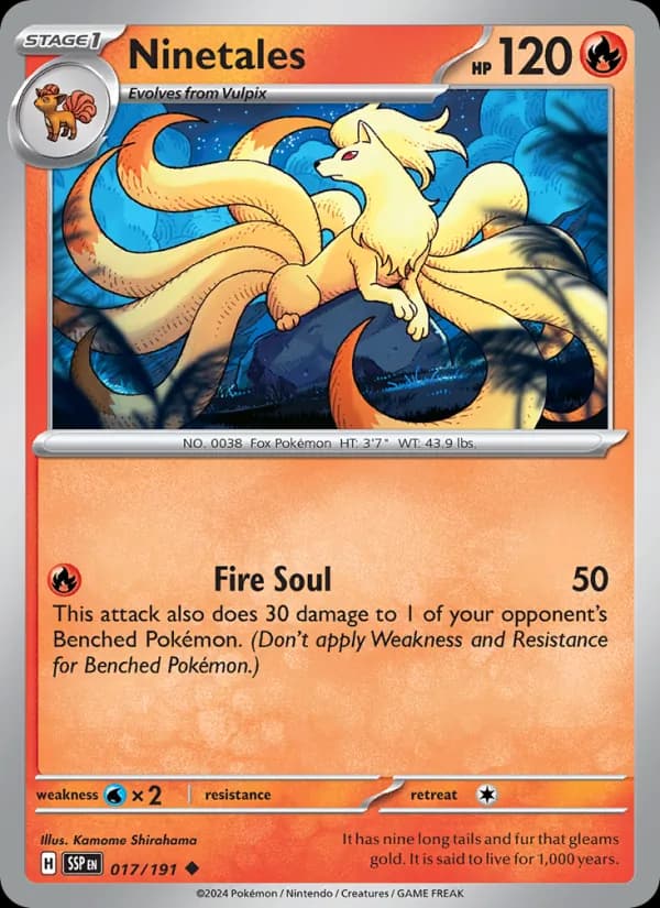 Ninetales 017/191, Surging Sparks