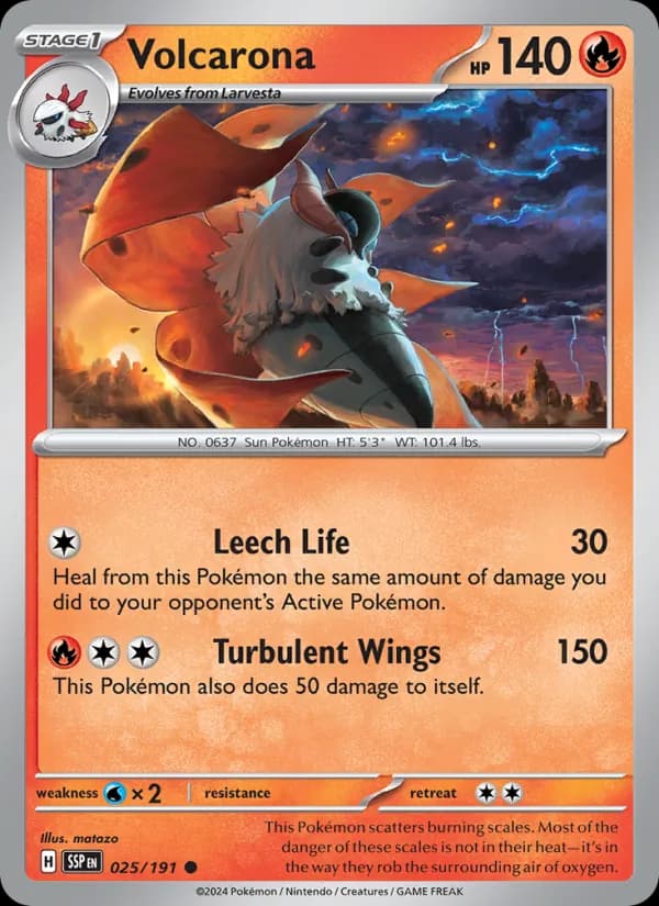 Volcarona 025/191, Surging Sparks