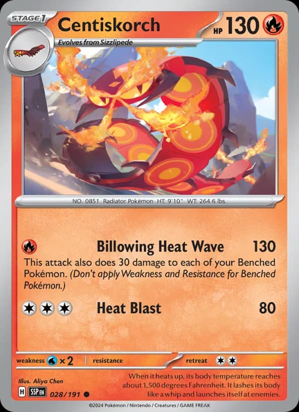 Centiskorch 028/191, Surging Sparks