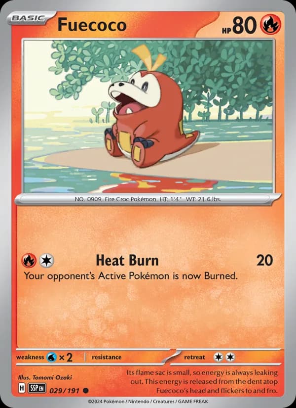 Fuecoco 029/191, Surging Sparks