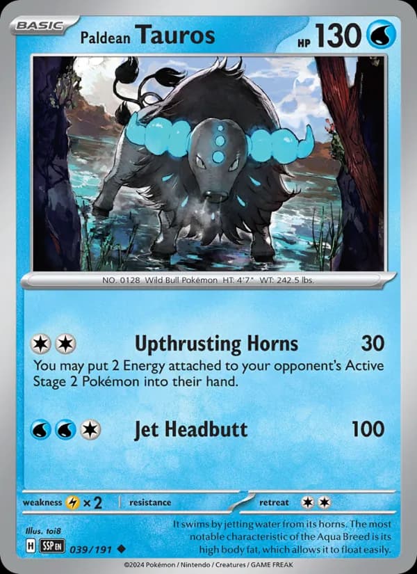 Paldean Tauros 039/191, Surging Sparks