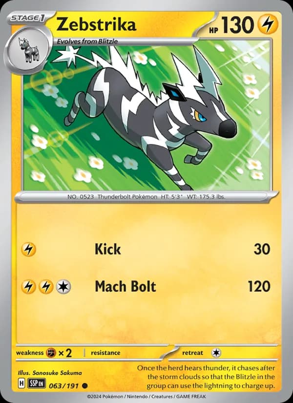 Zebstrika 063/191, Surging Sparks