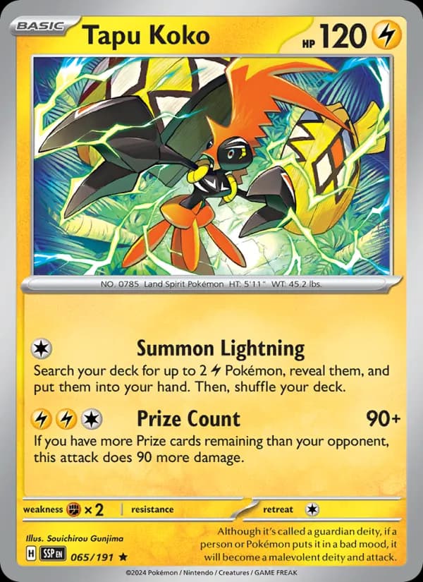 Tapu Koko 065/191, Surging Sparks