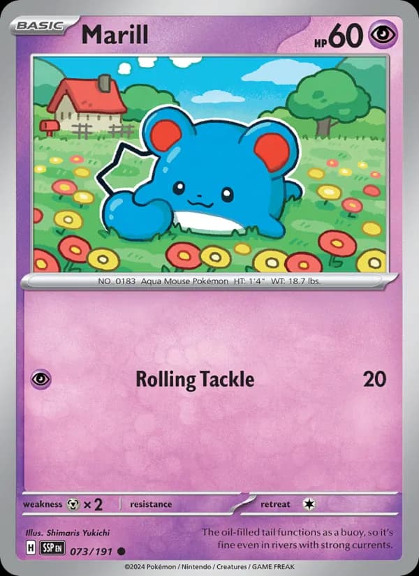 Marill 073/191, Surging Sparks
