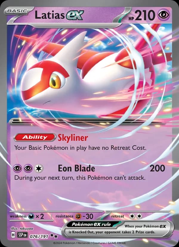 Latias ex 076/191, Surging Sparks