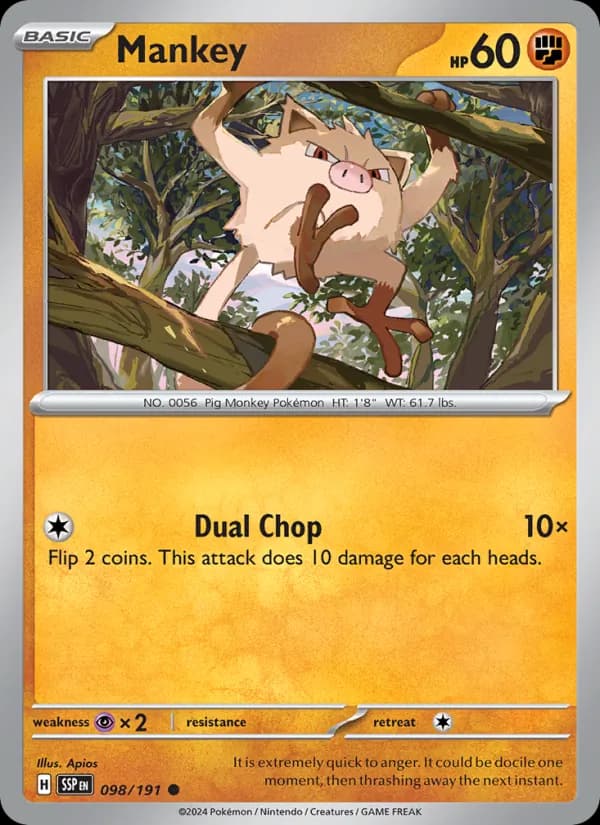 Mankey 098/191, Surging Sparks