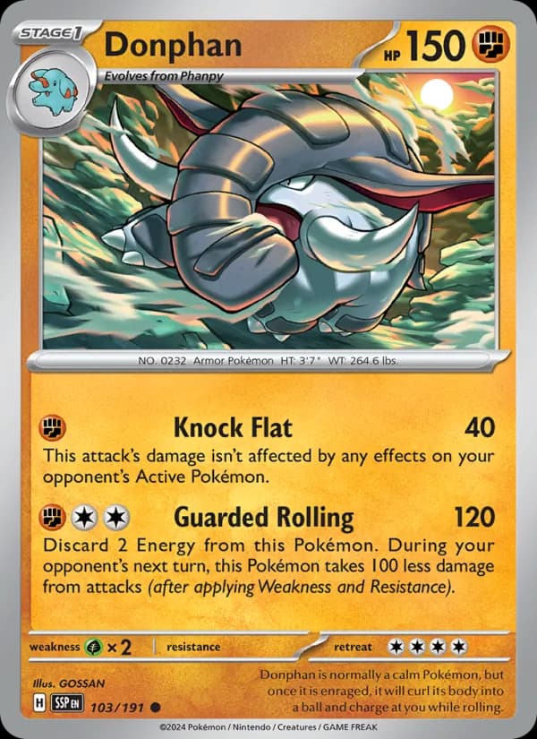 Donphan 103/191, Surging Sparks