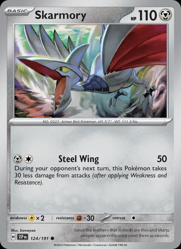 Skarmory 124/191, Surging Sparks