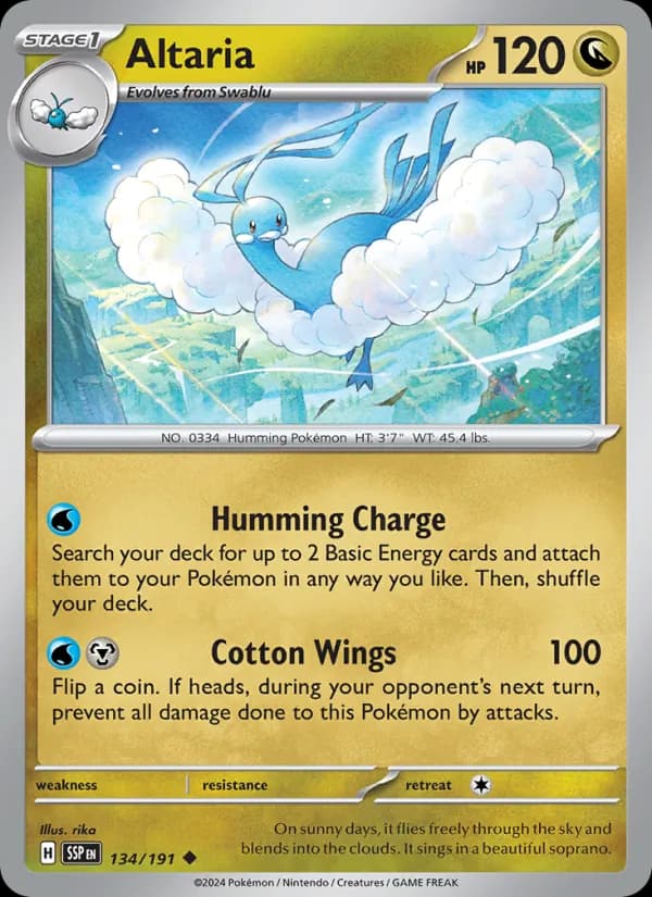 Altaria 134/191, Surging Sparks