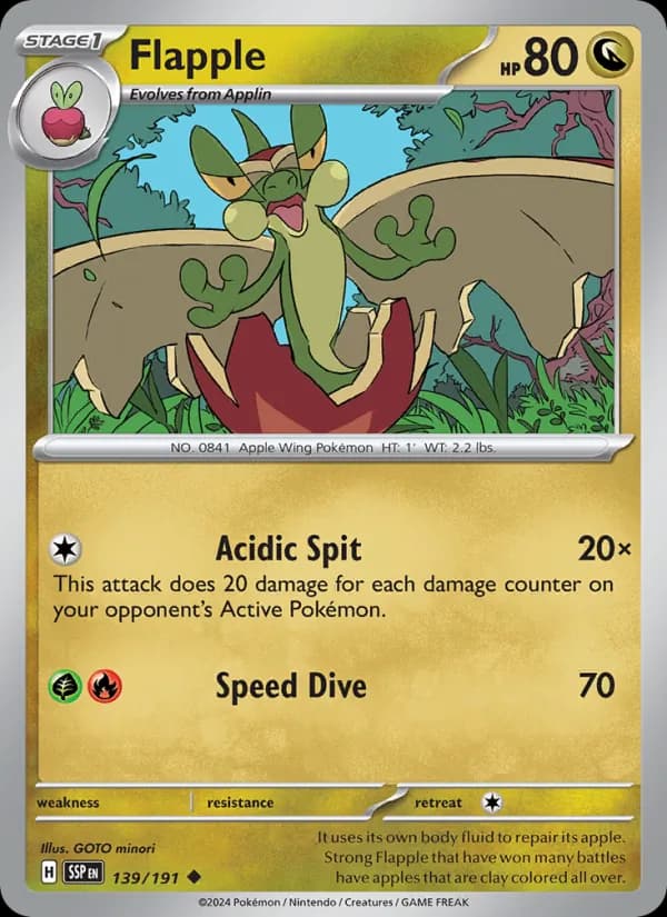 Flapple 139/191, Surging Sparks