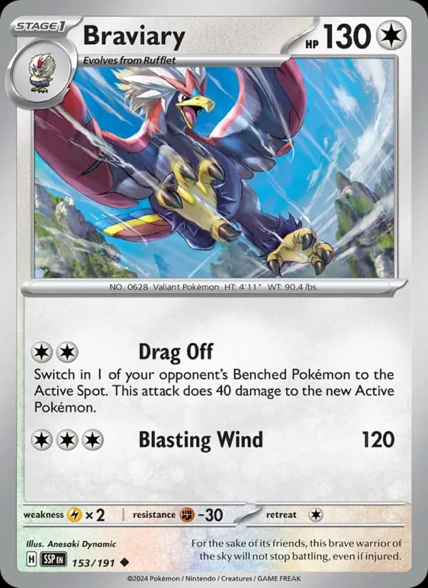 Braviary 153/191, Surging Sparks