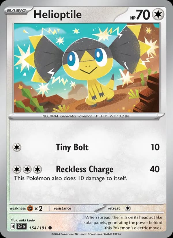 Helioptile 154/191, Surging Sparks