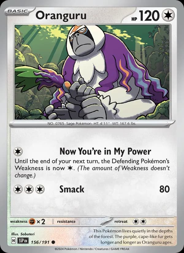 Oranguru 156/191, Surging Sparks