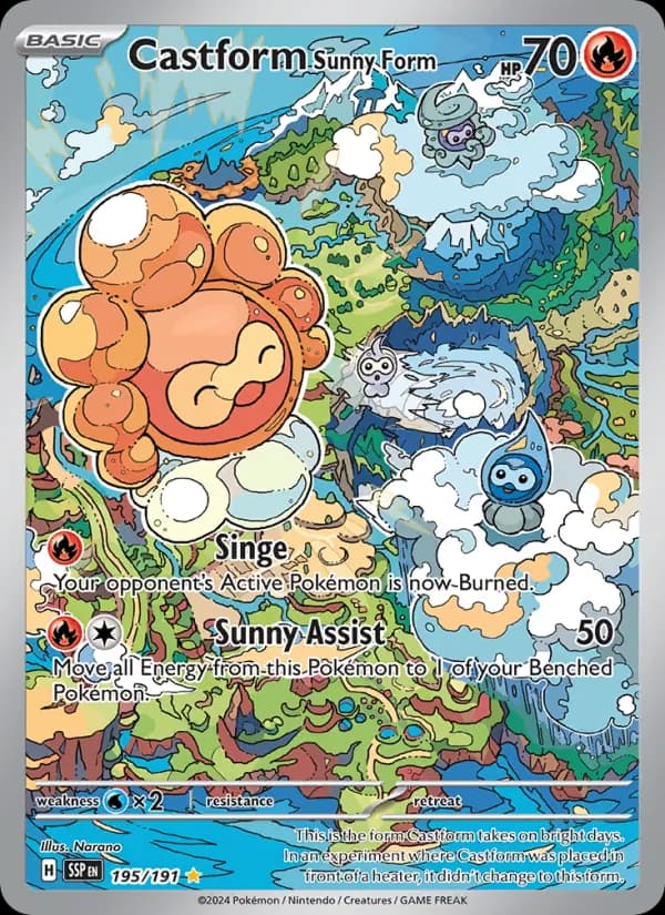 Castform Sunny Form 195/191, Surging Sparks