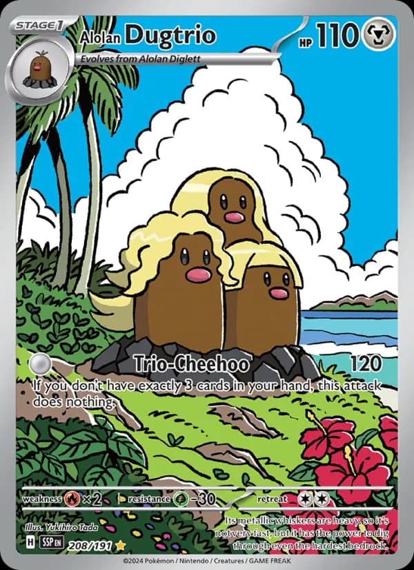 Alolan Dugtrio 208/191, Surging Sparks