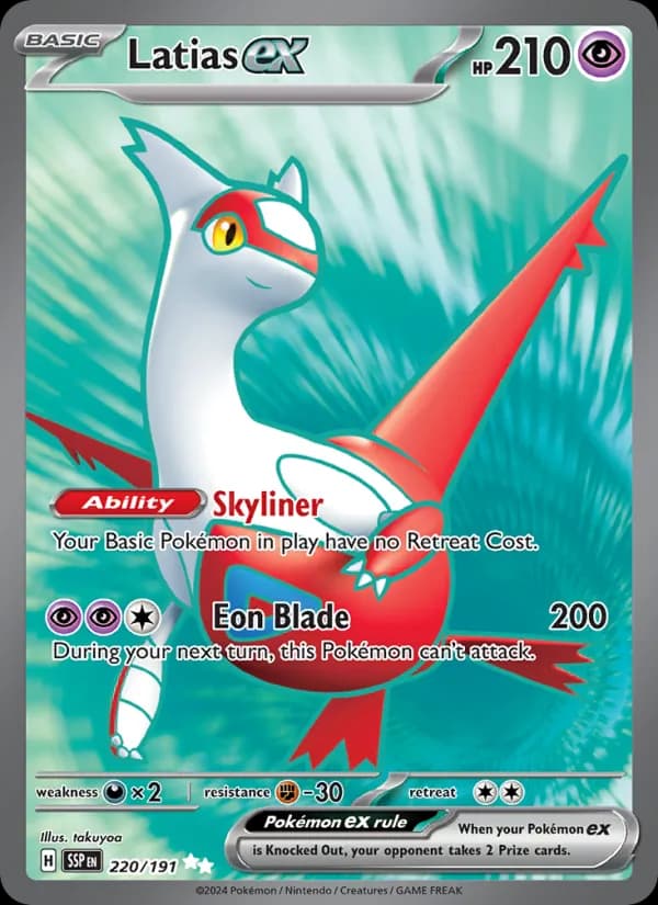 Latias ex 220/191, Surging Sparks