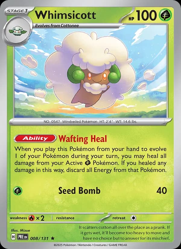 Whimsicott 008/131, Prismatic Evolutions