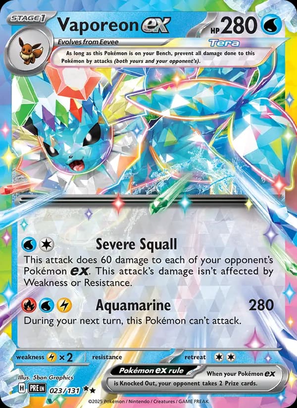 Vaporeon ex 023/131, Prismatic Evolutions