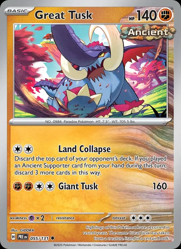 Great Tusk 055/131, Prismatic Evolutions