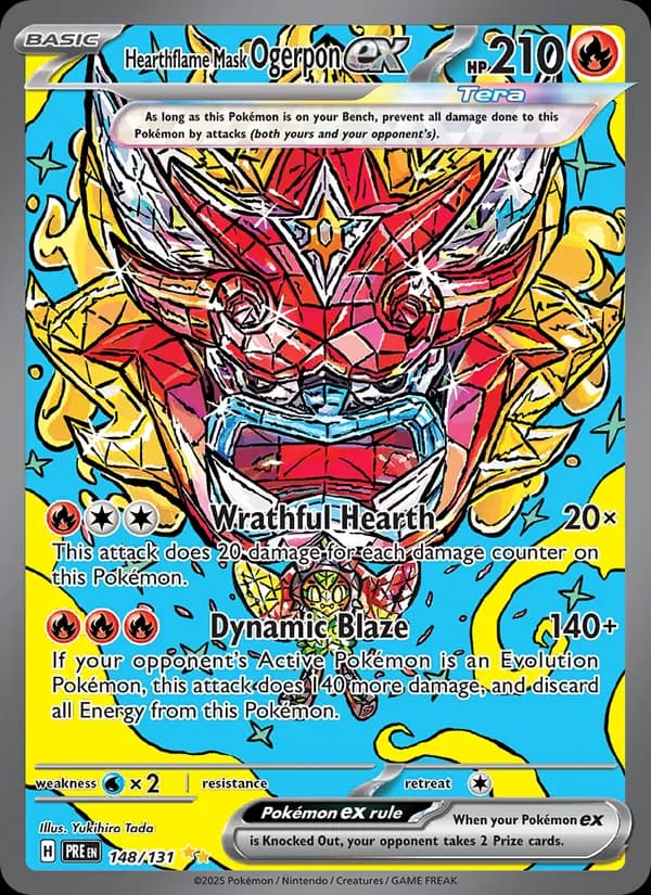 Hearthflame Mask Ogerpon ex 148/131, Prismatic Evolutions