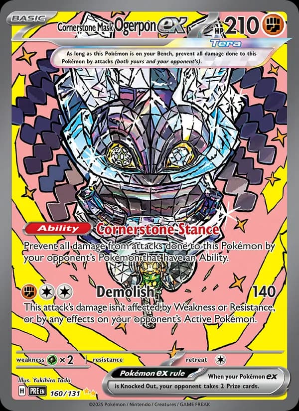 Cornerstone Mask Ogerpon ex 160/131, Prismatic Evolutions