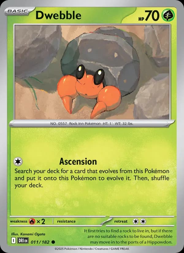 Dwebble 011/182, Destined Rivals