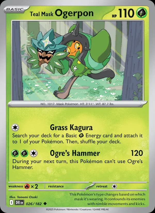 Teal Mask Ogerpon 026/182, Destined Rivals