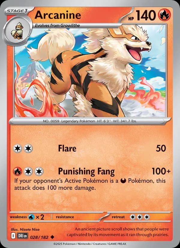 Arcanine 028/182, Destined Rivals