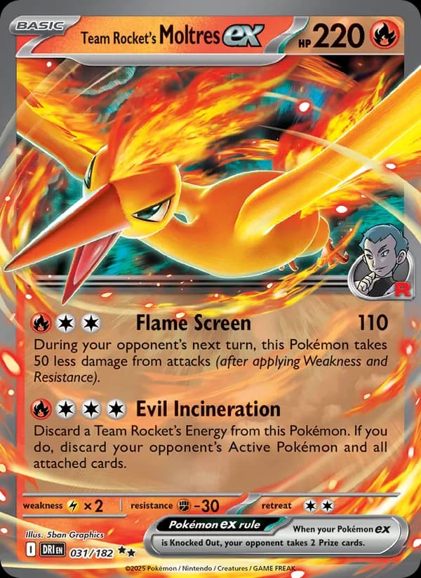Team Rocket's Moltres ex 031/182, Destined Rivals