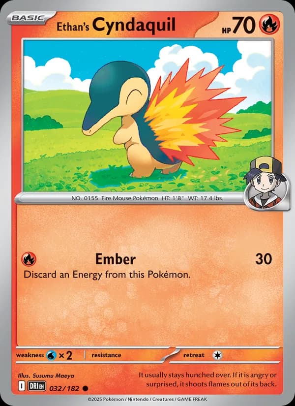 Ethan's Cyndaquil 032/182, Destined Rivals
