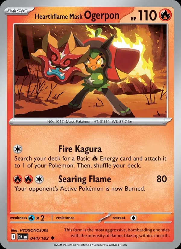 Hearthflame Mask Ogerpon 044/182, Destined Rivals