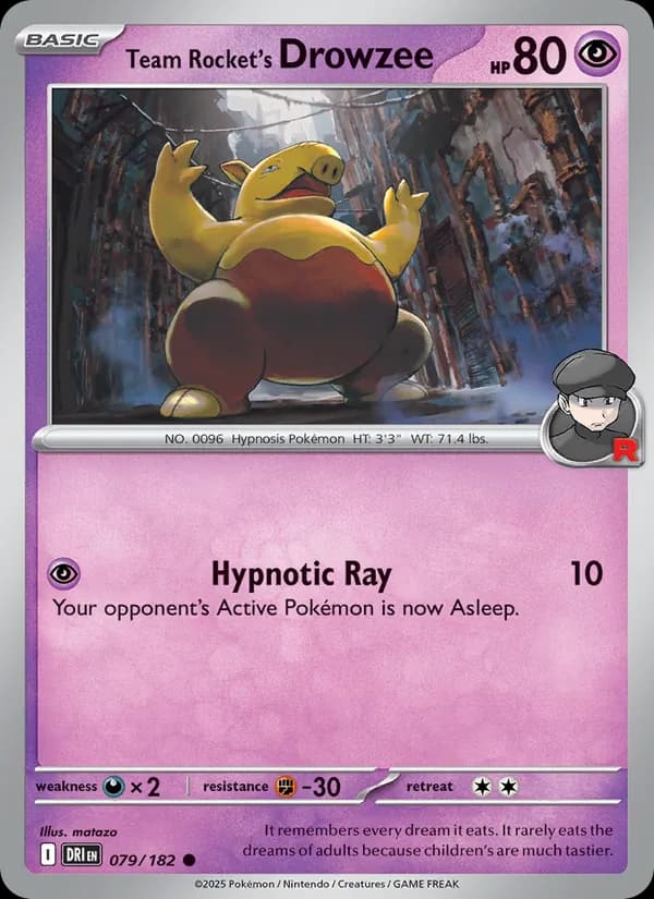 Team Rocket's Drowzee 079/182, Destined Rivals