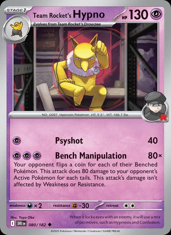 Team Rocket's Hypno 080/182, Destined Rivals