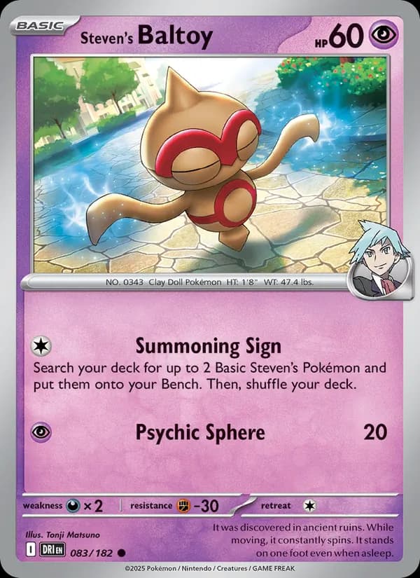 Steven's Baltoy 083/182, Destined Rivals