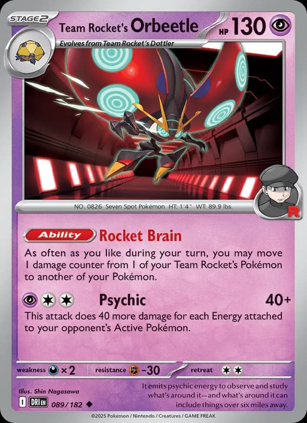 Team Rocket's Orbeetle 089/182, Destined Rivals
