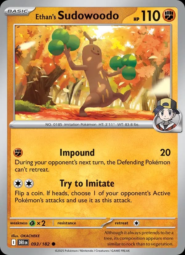 Ethan's Sudowoodo 093/182, Destined Rivals