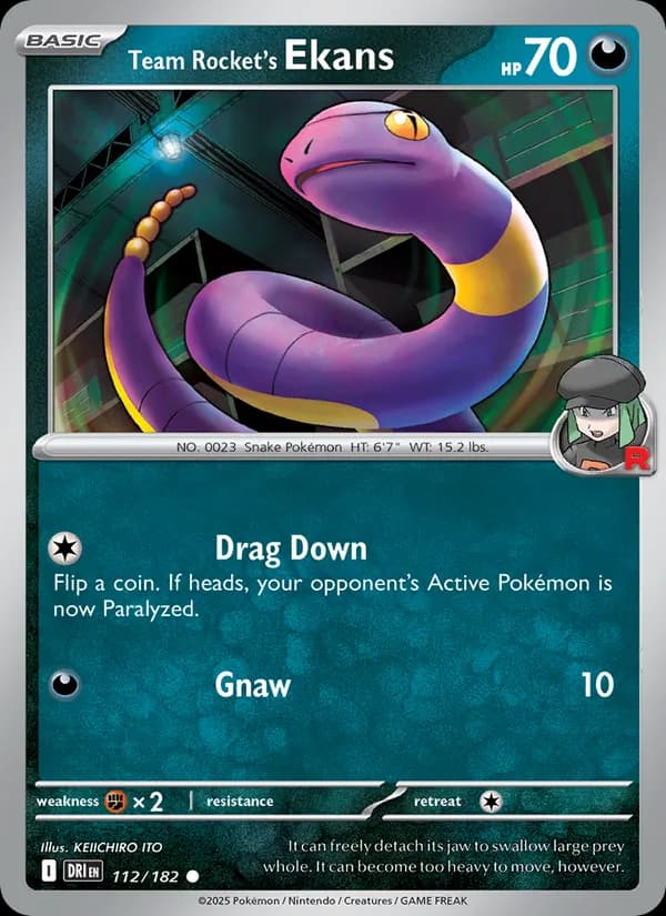 Team Rocket's Ekans 112/182, Destined Rivals