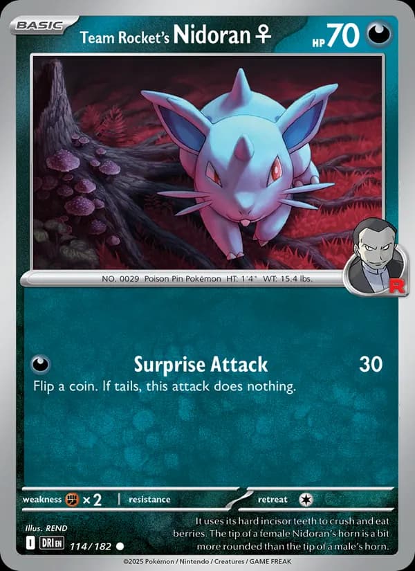 Team Rocket's Nidoran♀ 114/182, Destined Rivals
