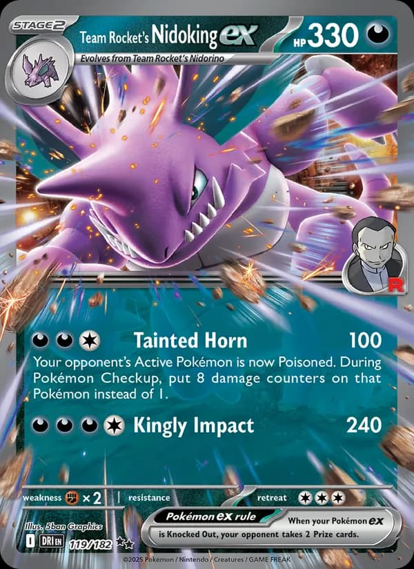 Team Rocket's Nidoking ex 119/182, Destined Rivals