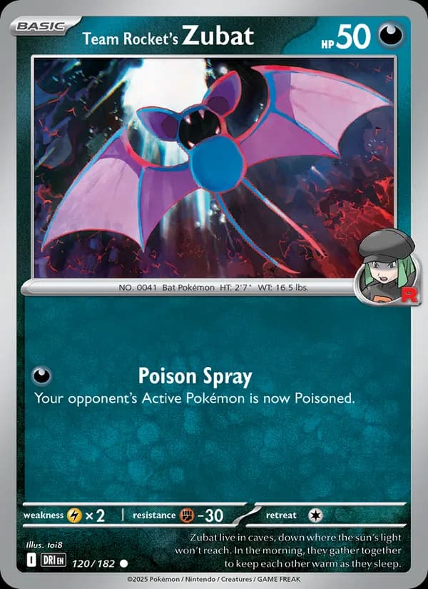 Team Rocket's Zubat 120/182, Destined Rivals