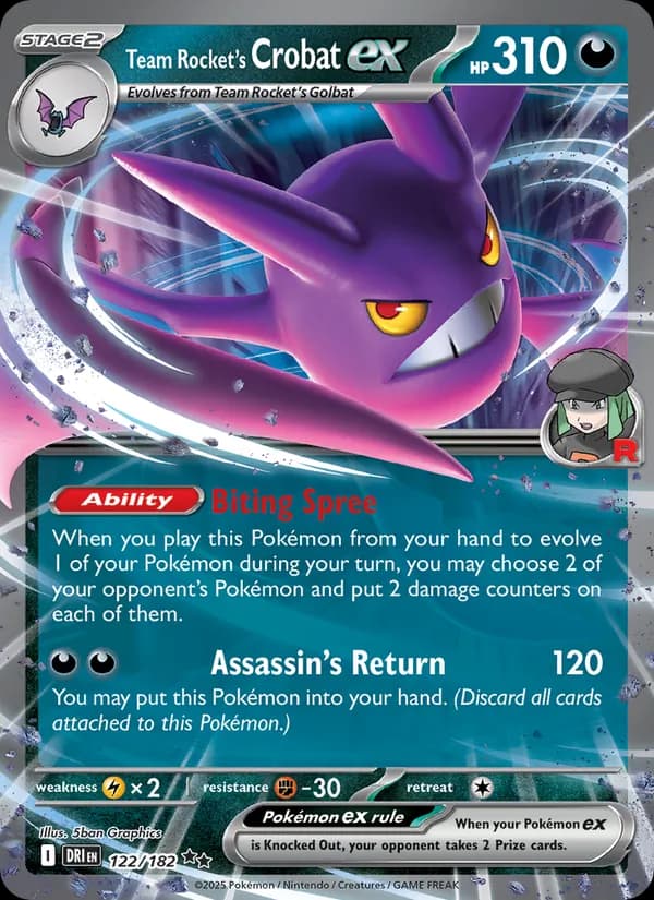 Team Rocket's Crobat ex 122/182, Destined Rivals