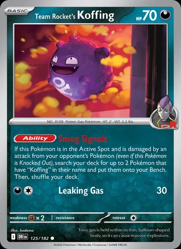 Team Rocket's Koffing 125/182, Destined Rivals