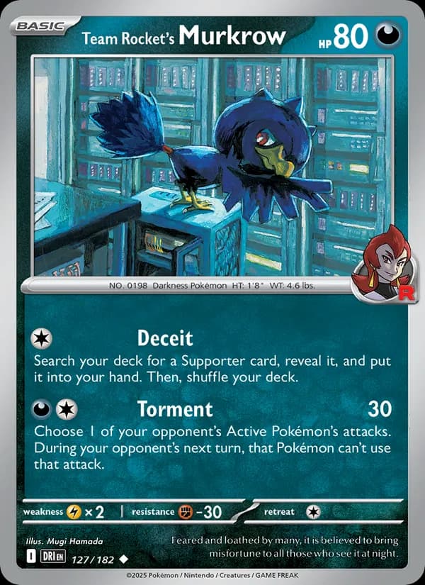 Team Rocket's Murkrow 127/182, Destined Rivals