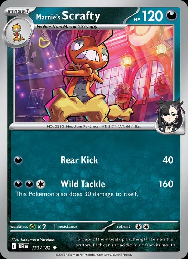 Marnie's Scrafty 133/182, Destined Rivals