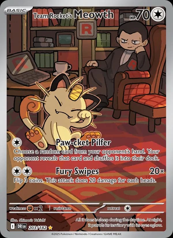 Team Rocket's Meowth 203/182, Destined Rivals
