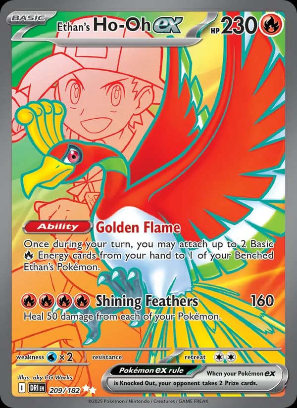 Ethan's Ho-Oh ex 209/182, Destined Rivals