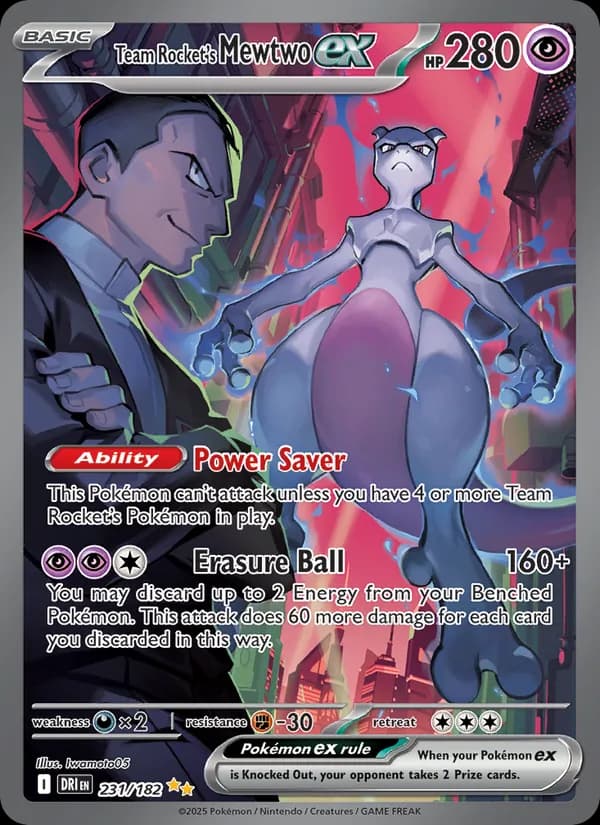 Team Rocket's Mewtwo ex 231/182, Destined Rivals