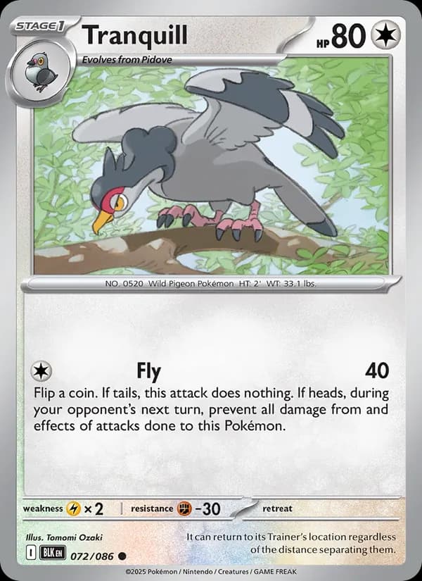 Tranquill 072/86, Black Bolt